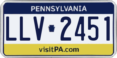 PA license plate LLV2451