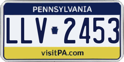 PA license plate LLV2453