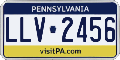 PA license plate LLV2456