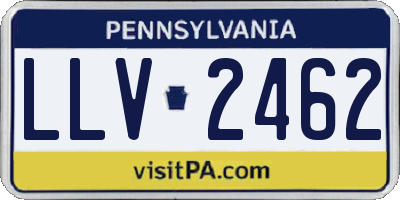 PA license plate LLV2462