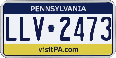 PA license plate LLV2473