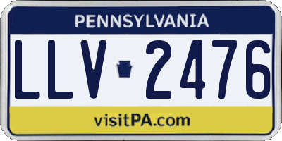 PA license plate LLV2476