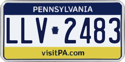 PA license plate LLV2483