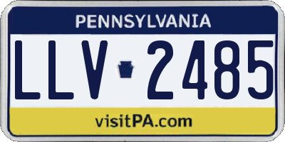 PA license plate LLV2485