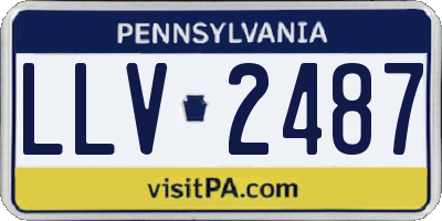 PA license plate LLV2487