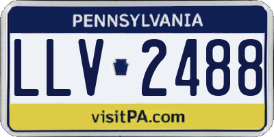 PA license plate LLV2488