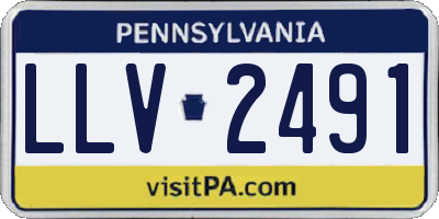 PA license plate LLV2491