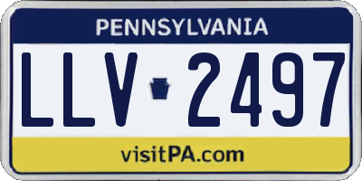 PA license plate LLV2497