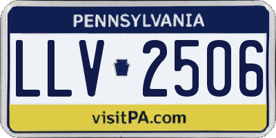 PA license plate LLV2506
