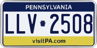 PA license plate LLV2508