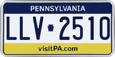 PA license plate LLV2510