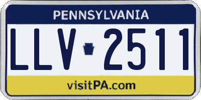 PA license plate LLV2511