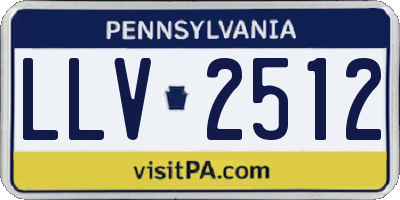 PA license plate LLV2512