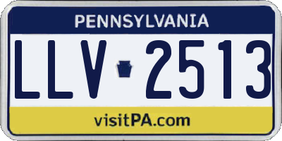 PA license plate LLV2513