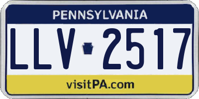 PA license plate LLV2517