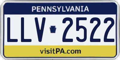 PA license plate LLV2522