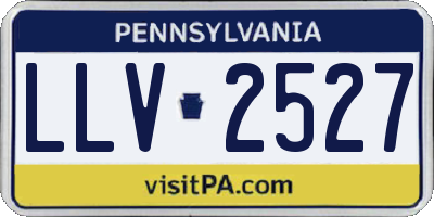 PA license plate LLV2527