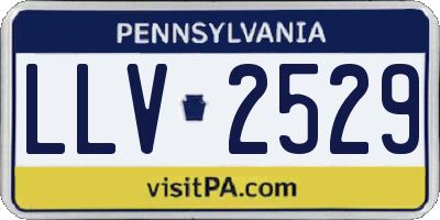 PA license plate LLV2529