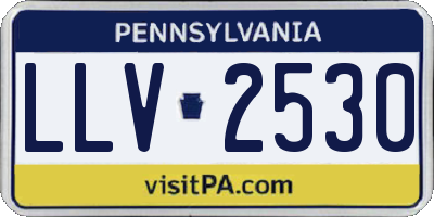PA license plate LLV2530