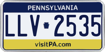 PA license plate LLV2535