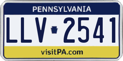 PA license plate LLV2541