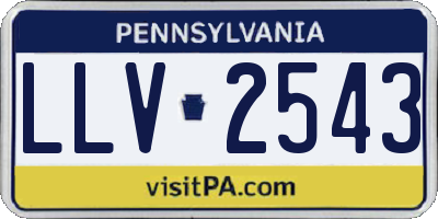 PA license plate LLV2543
