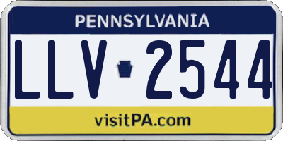PA license plate LLV2544