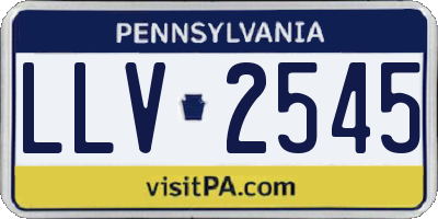 PA license plate LLV2545