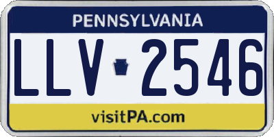 PA license plate LLV2546