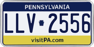 PA license plate LLV2556