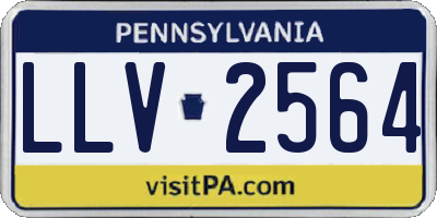 PA license plate LLV2564