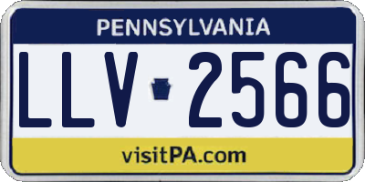 PA license plate LLV2566