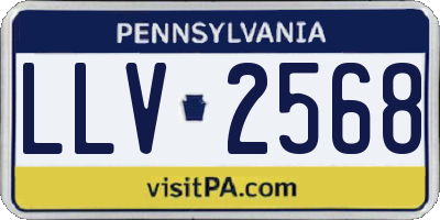 PA license plate LLV2568