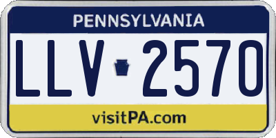PA license plate LLV2570