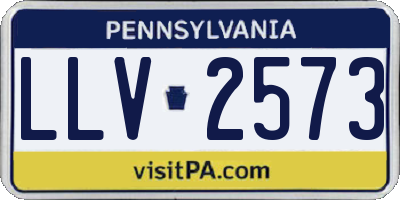 PA license plate LLV2573