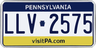 PA license plate LLV2575