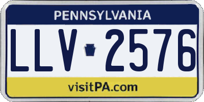 PA license plate LLV2576
