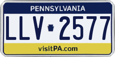 PA license plate LLV2577