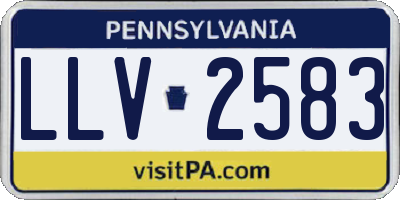 PA license plate LLV2583