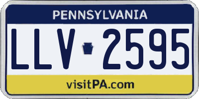 PA license plate LLV2595