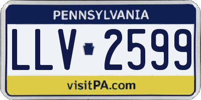 PA license plate LLV2599