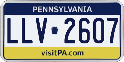 PA license plate LLV2607