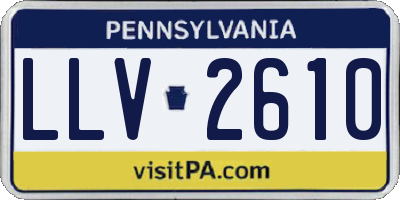 PA license plate LLV2610