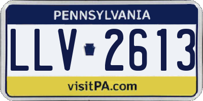 PA license plate LLV2613