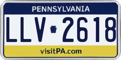 PA license plate LLV2618
