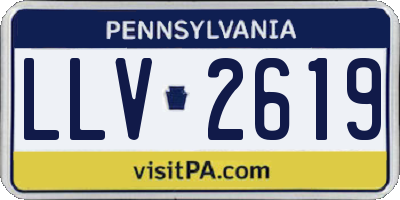 PA license plate LLV2619