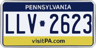 PA license plate LLV2623