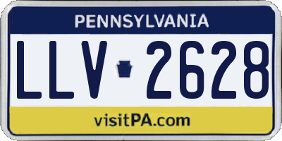PA license plate LLV2628