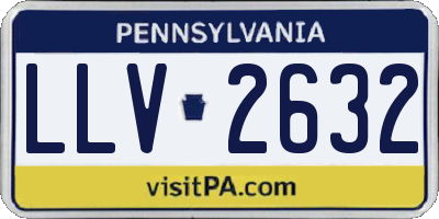 PA license plate LLV2632