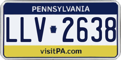 PA license plate LLV2638